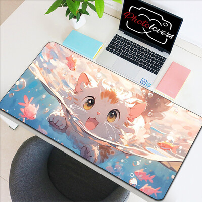 Anime Xxl Mouse Pad Accesorii pentru jocuri Tastatură cu pisici de desene animate Mousepad Covoraș de birou pentru jucători Drăguț Computer Birouri Dulap pentru PC Soareci Kawaii