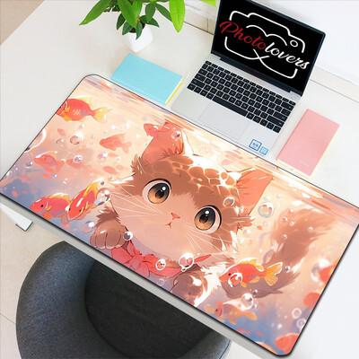 Anime Xxl Mouse Pad Accesorii pentru jocuri Tastatură cu pisici de desene animate Mousepad Covoraș de birou pentru jucători Drăguț Computer Birouri Dulap pentru PC Soareci Kawaii