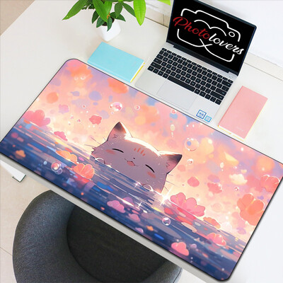 Anime Xxl Mouse Pad Accesorii pentru jocuri Tastatură cu pisici de desene animate Mousepad Covoraș de birou pentru jucători Drăguț Computer Birouri Dulap pentru PC Soareci Kawaii