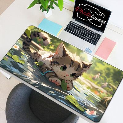Anime Xxl Mouse Pad Accesorii pentru jocuri Tastatură cu pisici de desene animate Mousepad Covoraș de birou pentru jucători Drăguț Computer Birouri Dulap pentru PC Soareci Kawaii