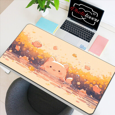 Anime Xxl Mouse Pad Accesorii pentru jocuri Tastatură cu pisici de desene animate Mousepad Covoraș de birou pentru jucători Drăguț Computer Birouri Dulap pentru PC Soareci Kawaii