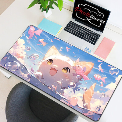 Anime Xxl Mouse Pad Accesorii pentru jocuri Tastatură cu pisici de desene animate Mousepad Covoraș de birou pentru jucători Drăguț Computer Birouri Dulap pentru PC Soareci Kawaii