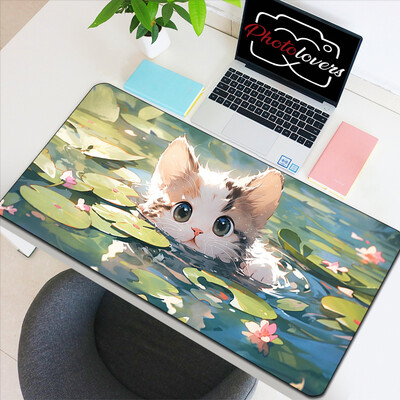 Anime Xxl Mouse Pad Accesorii pentru jocuri Tastatură cu pisici de desene animate Mousepad Covoraș de birou pentru jucători Drăguț Computer Birouri Dulap pentru PC Soareci Kawaii