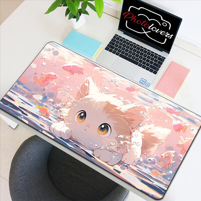 Anime Xxl Mouse Pad Accesorii pentru jocuri Tastatură cu pisici de desene animate Mousepad Covoraș de birou pentru jucători Drăguț Computer Birouri Dulap pentru PC Soareci Kawaii