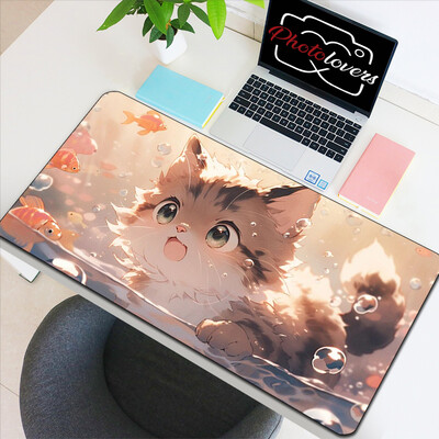 Anime Xxl Mouse Pad Accesorii pentru jocuri Tastatură cu pisici de desene animate Mousepad Covoraș de birou pentru jucători Drăguț Computer Birouri Dulap pentru PC Soareci Kawaii