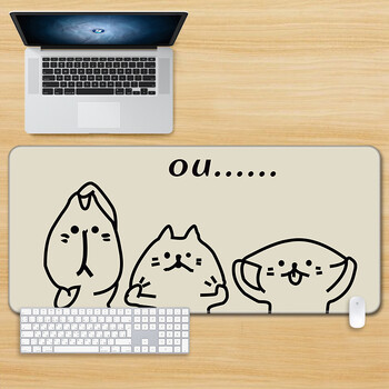 Cute Mouse Pad Art Kawaii Cat Computer XXL Πατάκια πληκτρολογίου Μεγάλο gaming Mousepad Desk Mat PC Gamer Office Home Table Mause Pad