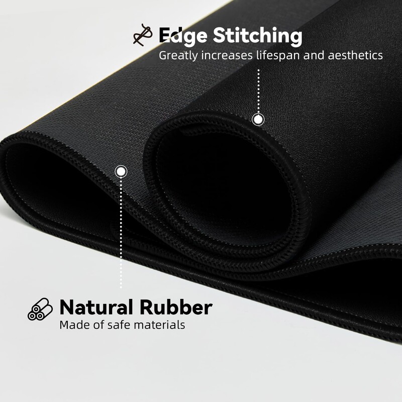 Soare și Lună Gothic Stars Tampă de mouse aurie Tampă de mouse mare extinsă pentru gaming Tampă de birou supradimensionată XL Margini cusute