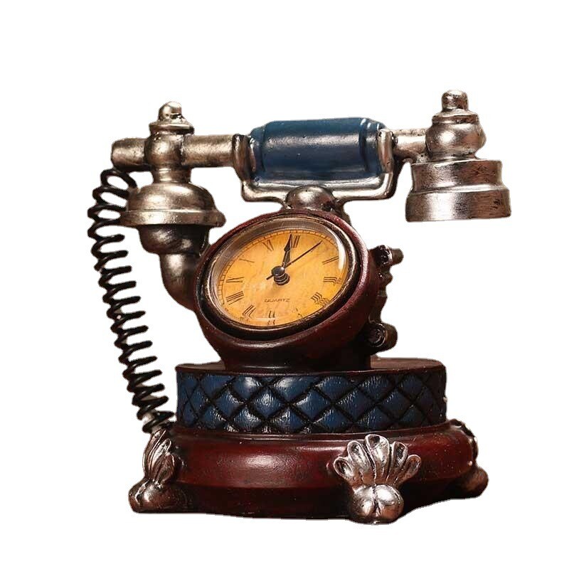 Model de telefon retro în stil american ceas de masă birou birou sufragerie creativă cafenea restaurant ornament ornament