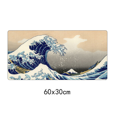 Artă Mouse Pad The Great Wave of Kanagawa Mousepad mare pentru jocuri Tastatură pentru jucători Covorașe pentru mouse pentru computer de birou, pentru laptop, pentru birou