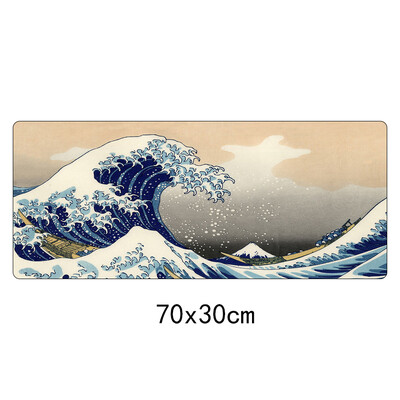 Artă Mouse Pad The Great Wave of Kanagawa Mousepad mare pentru jocuri Tastatură pentru jucători Covorașe pentru mouse pentru computer de birou, pentru laptop, pentru birou