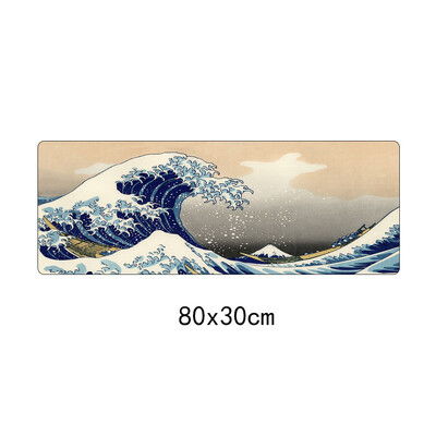 Artă Mouse Pad The Great Wave of Kanagawa Mousepad mare pentru jocuri Tastatură pentru jucători Covorașe pentru mouse pentru computer de birou, pentru laptop, pentru birou