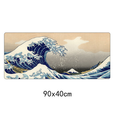 Artă Mouse Pad The Great Wave of Kanagawa Mousepad mare pentru jocuri Tastatură pentru jucători Covorașe pentru mouse pentru computer de birou, pentru laptop, pentru birou
