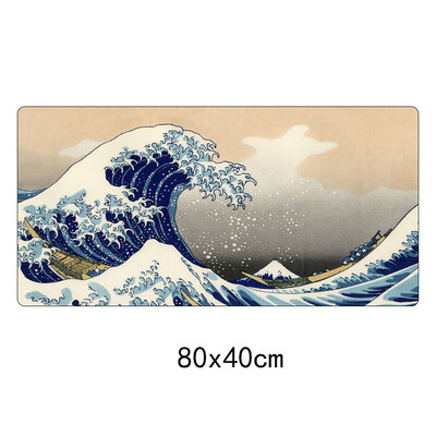 Artă Mouse Pad The Great Wave of Kanagawa Mousepad mare pentru jocuri Tastatură pentru jucători Covorașe pentru mouse pentru computer de birou, pentru laptop, pentru birou