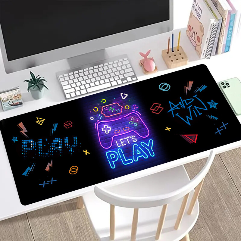 Tampă de mouse Pad de birou Covor de mouse extins 31,5x11,8 inci Tastatură mare de computer Covoraș de birou Tampă de birou cu bază anti-alunecare și margine cusută