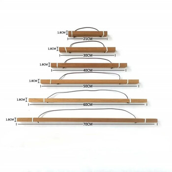 21-60cm Μαγνητική Ξύλινη Κορνίζα Μαγνήτης Κρεμαστός κύλινδρος ζωγραφική Πίνακας καμβάς αφίσα Ελαιογραφίες Διακόσμηση σπιτιού σαλονιού