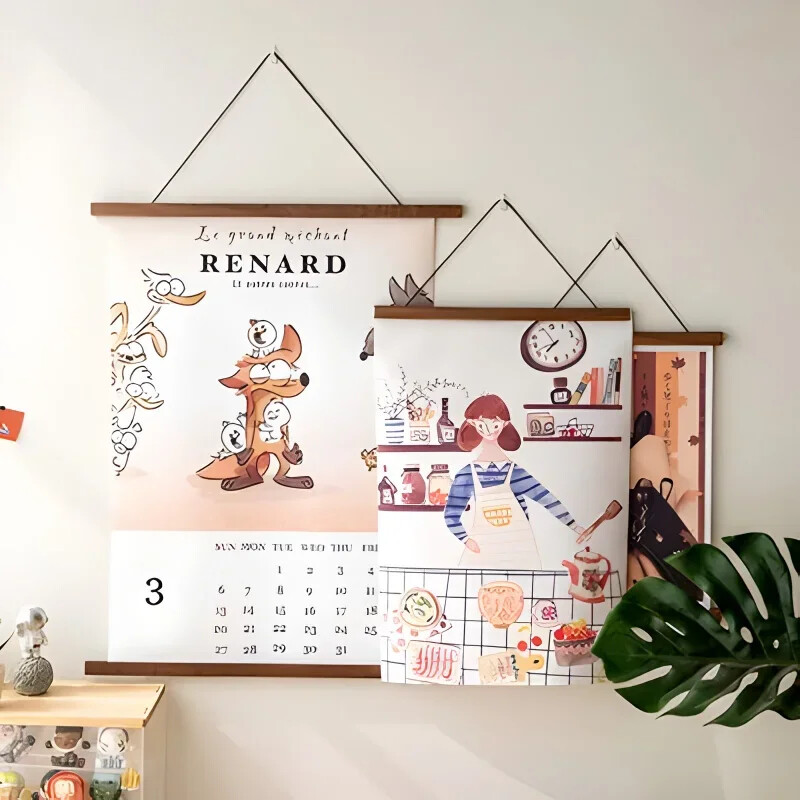 21-60 cm Ramă magnetică din lemn Magnet agățat defilare Artă Pictură Pânză Poster Picturi în ulei Camera de zi Decorarea casei