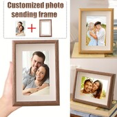Rame foto personalizate din lemn, ornamente pentru rame foto personalizate, cadouri simple de sărbători în interior, comemorează amintirile prețioase
