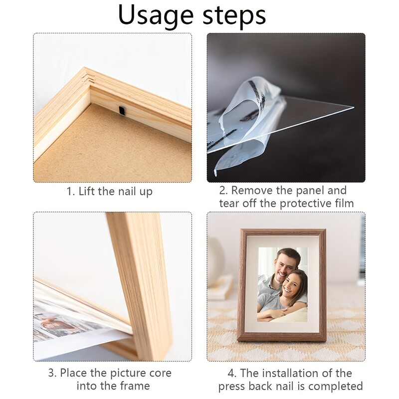 Rame foto personalizate din lemn, ornamente pentru rame foto personalizate, cadouri simple de sărbători în interior, comemorează amintirile prețioase