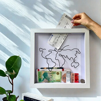 Archivero Travel Ticket Storage Box Adventure Archive Boxes Money Ticket Stamp Dispaly Traveling Memoryl Box