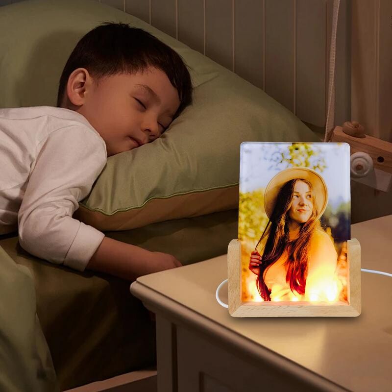 Sublimare Acrilic Blank Sublimare Foto Blanks 3D Noapte LED Lumină Baza lămpii Transfer termic Acrilic Cadru foto Decor