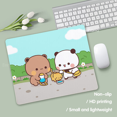 Tampă de mouse mic Anime Peach Mochi Cat Cartoon Gamer Tastatură de birou Covorașă Kawaii Mini Mouse Pad anti-alunecare Covorașe de protecție pentru birou