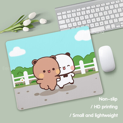 Tampă de mouse mic Anime Peach Mochi Cat Cartoon Gamer Tastatură de birou Covorașă Kawaii Mini Mouse Pad anti-alunecare Covorașe de protecție pentru birou