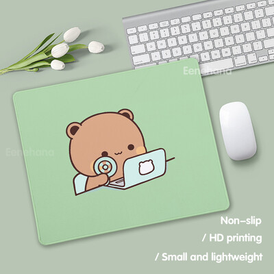 Tampă de mouse mic Anime Peach Mochi Cat Cartoon Gamer Tastatură de birou Covorașă Kawaii Mini Mouse Pad anti-alunecare Covorașe de protecție pentru birou