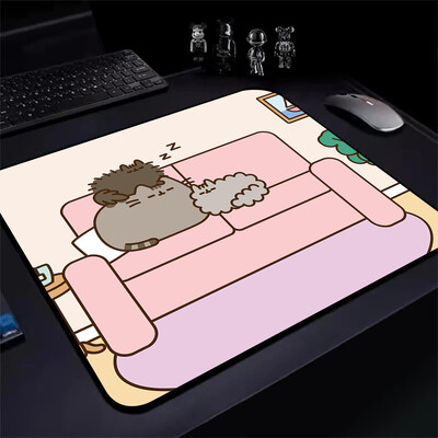 Încântător de desene animate P-Pusheens Cat Gaming Mouse Pad XS Mousepad mic pentru PC Gamer Desktop Decoration Office Mouse Mat Covor de birou