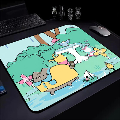 Încântător de desene animate P-Pusheens Cat Gaming Mouse Pad XS Mousepad mic pentru PC Gamer Desktop Decoration Office Mouse Mat Covor de birou