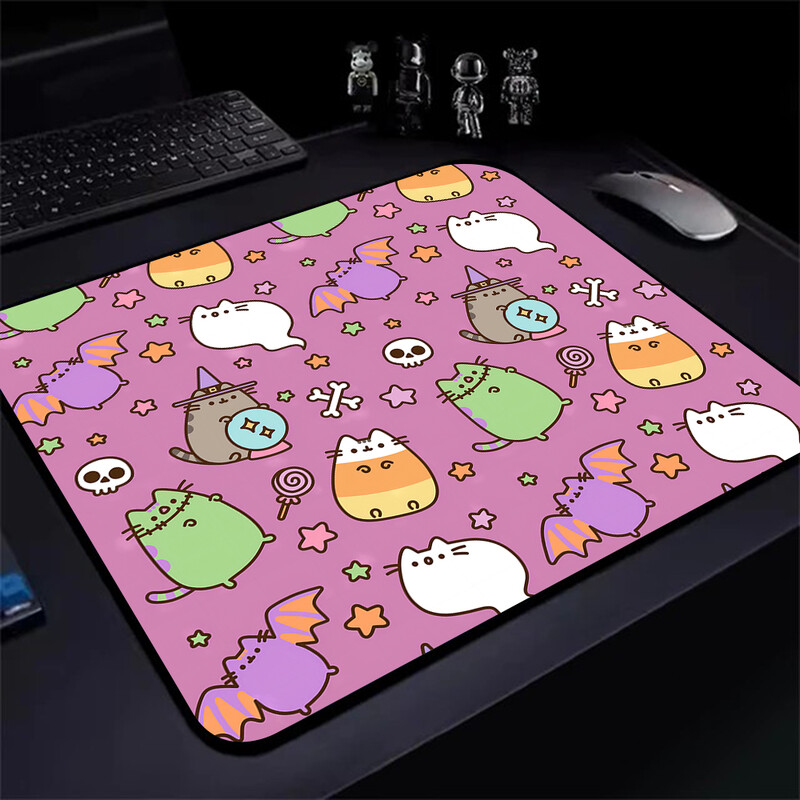 Încântător de desene animate P-Pusheens Cat Gaming Mouse Pad XS Mousepad mic pentru PC Gamer Desktop Decoration Office Mouse Mat Covor de birou