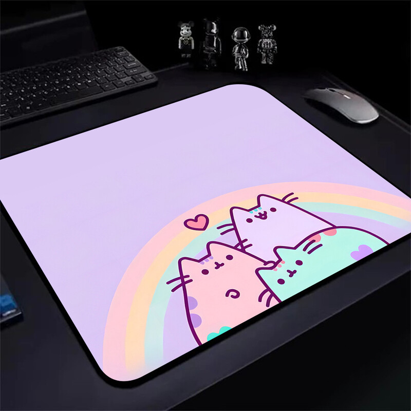 Încântător de desene animate P-Pusheens Cat Gaming Mouse Pad XS Mousepad mic pentru PC Gamer Desktop Decoration Office Mouse Mat Covor de birou