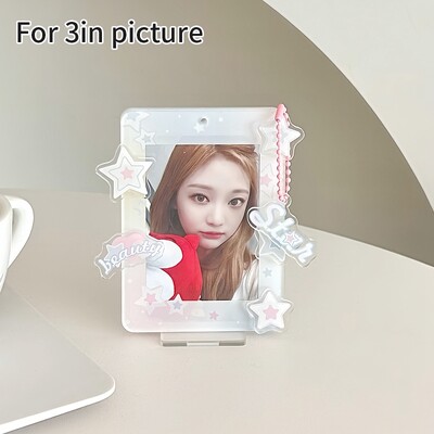 Suport pentru cărți foto acrilice Kawaii Rama foto Kpop Suport pentru cărți foto Idol de birou Afișare carduri foto Organizator de cărți foto Ornament