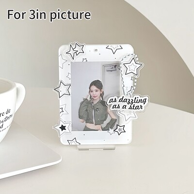 Suport pentru cărți foto acrilice Kawaii Rama foto Kpop Suport pentru cărți foto Idol de birou Afișare carduri foto Organizator de cărți foto Ornament