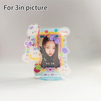 Suport pentru cărți foto acrilice Kawaii Rama foto Kpop Suport pentru cărți foto Idol de birou Afișare carduri foto Organizator de cărți foto Ornament