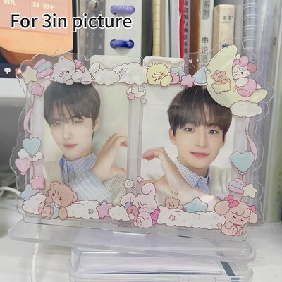 Suport pentru cărți foto acrilice Kawaii Rama foto Kpop Suport pentru cărți foto Idol de birou Afișare carduri foto Organizator de cărți foto Ornament