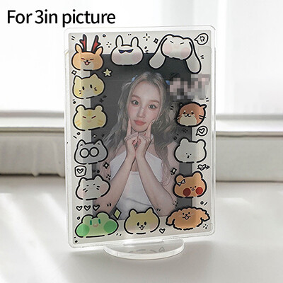 Suport pentru cărți foto acrilice Kawaii Rama foto Kpop Suport pentru cărți foto Idol de birou Afișare carduri foto Organizator de cărți foto Ornament