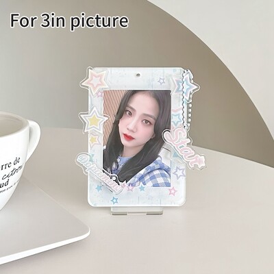Suport pentru cărți foto acrilice Kawaii Rama foto Kpop Suport pentru cărți foto Idol de birou Afișare carduri foto Organizator de cărți foto Ornament