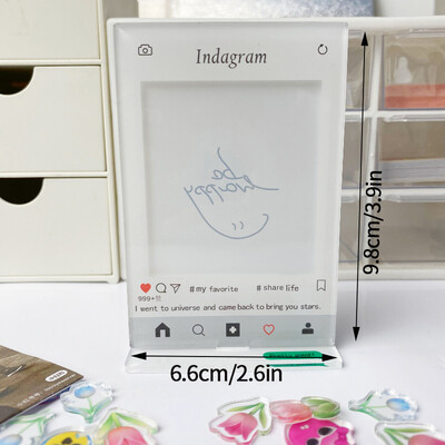 Suport pentru cărți foto acrilice Kawaii Rama foto Kpop Suport pentru cărți foto Idol de birou Afișare carduri foto Organizator de cărți foto Ornament