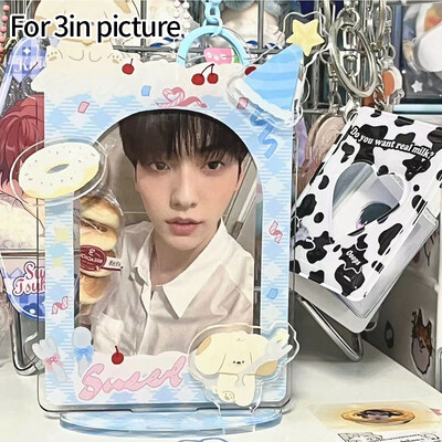 Suport pentru cărți foto acrilice Kawaii Rama foto Kpop Suport pentru cărți foto Idol de birou Afișare carduri foto Organizator de cărți foto Ornament
