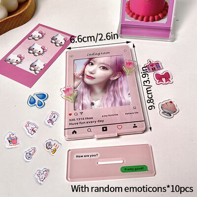 Suport pentru cărți foto acrilice Kawaii Rama foto Kpop Suport pentru cărți foto Idol de birou Afișare carduri foto Organizator de cărți foto Ornament