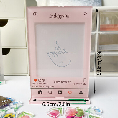 Suport pentru cărți foto acrilice Kawaii Rama foto Kpop Suport pentru cărți foto Idol de birou Afișare carduri foto Organizator de cărți foto Ornament