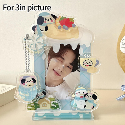 Suport pentru cărți foto acrilice Kawaii Rama foto Kpop Suport pentru cărți foto Idol de birou Afișare carduri foto Organizator de cărți foto Ornament