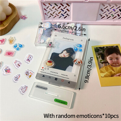 Suport pentru cărți foto acrilice Kawaii Rama foto Kpop Suport pentru cărți foto Idol de birou Afișare carduri foto Organizator de cărți foto Ornament