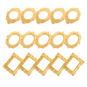 15 buc. Ramă foto Mini rame din rășină Ornament pentru casă Oglindă Poză Retro auriu Jucărie Cameră Pictură Farmecul