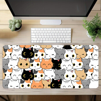 Large Gaming Mouse Pad XXL Cute Cats Αντιολισθητικό Καουτσούκ Big New Mousepad Gamer Υπολογιστής Laptop Office Keyboard Mat Extend Desk Pads