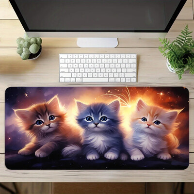 Nagy XXL Gaming Mouse Pad Aranyos Macskák Csúszásmentes Gumi Nagy Új Egérpad Gamer Számítógép Laptop Irodai Billentyűzet Szőnyeg Meghosszabbítható Asztalpadok