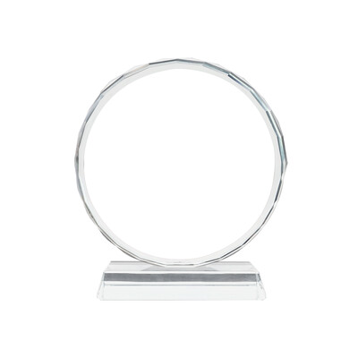 Ramă personalizată gratuită din sticlă de cristal în formă de cerc Rama foto cu fotografii personalizate Album foto pentru cadou de aniversare pentru decorarea casei