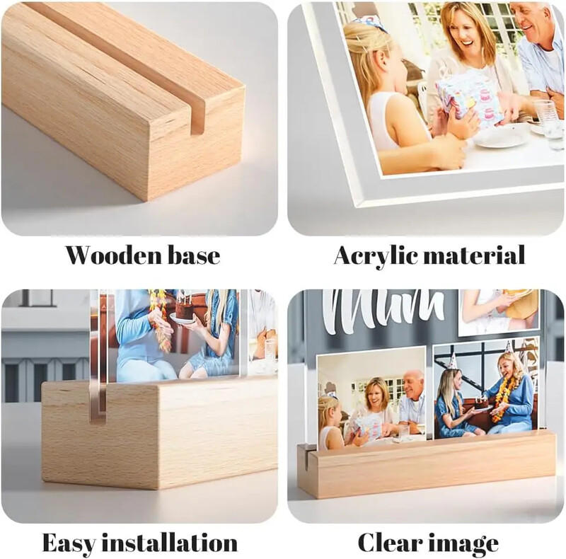 Ziua Îndrăgostiților Cadouri personalizate pentru cupluri Ramă foto cu placă acrilică cu fotografie Rama foto personalizată Aniversare Cadouri de nuntă