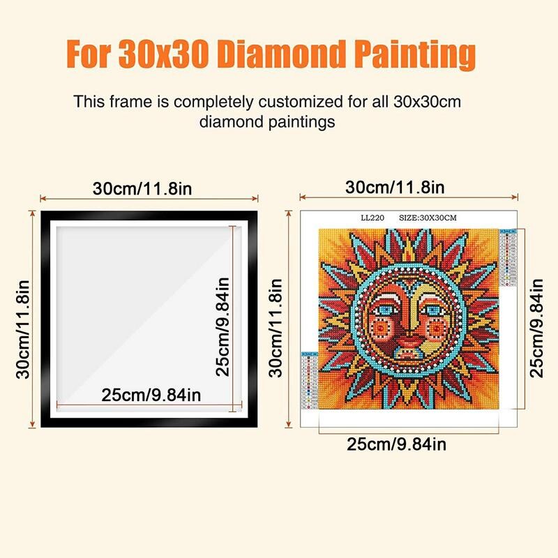 Rame de artă magnetice 30x30 Diamante Rame de pictură artistică Afișează imagini sau fotografii Cadru solid pentru perete