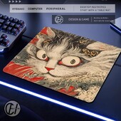 Pisica plutitoare anime japonez Gaming Rubber Pad Smallmouse Pad desktop imprimare HD Covoraș de dimensiuni mici Accesorii de joc mari pad mouse